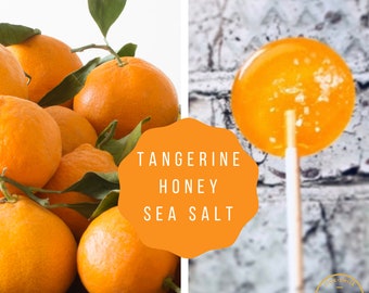 Tangerine Honey Sea Salt Lollipops // Sweet and Salty // 10 Lollipops
