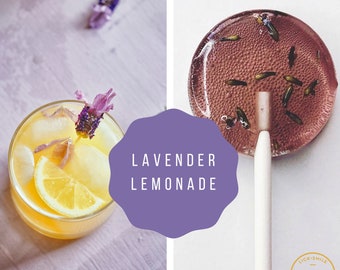 Lavender Lemonade Lollipops // Flower Lollipops // Fall Wedding Favor // Summer Wedding Favor // Leccare Lollipops // 10 count