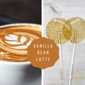 Coffee Wedding Favors - Vanilla Bean Latte Lollipops // Rustic Wedding Ideas // Favor for Guest // 10 Lollipops
