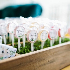 Wedding Favor Lollipop Special // 200 Lollipops with Custom Labels // Pick up to 8 Flavors // Wedding Favors // Favors for Guest // Leccare image 6