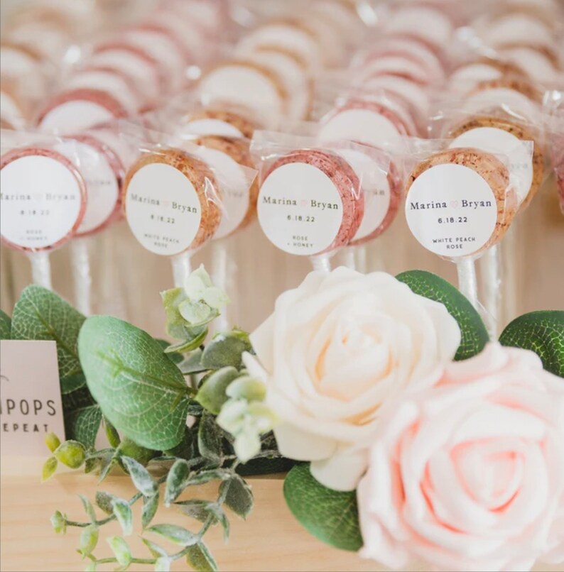 Flower Lollipops // Lavender Marshmallow // Floral Lollipops // Unique Wedding Favor // Purple Wedding Favor // Spring Wedding // 10 count image 9