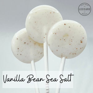 Vanilla Sea Salt Lollipops // Rustic Wedding Favor // Favor for Guest // Bridal Shower // 10 Lollipops