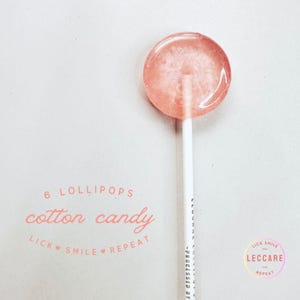 Pink Cotton Candy Lollipop – Nostalgic Sweet Treats for Bridal Showers, Kids&#39; Stocking Stuffers & Birthday Party Favors