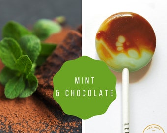 Fall Lollipops // Mint and Chocolate Lollipops // Favors for Guest // Favors for Kids // Swirl Lollipops // Leccare Lollipops // 10 count