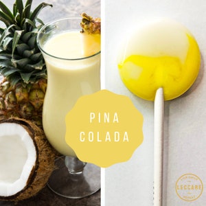 Pina Colada Lollipop // Wedding Favors // Favors for Guest // Cocktail Lollipops // Bridal Shower Favor // Leccare // 10 count image 1