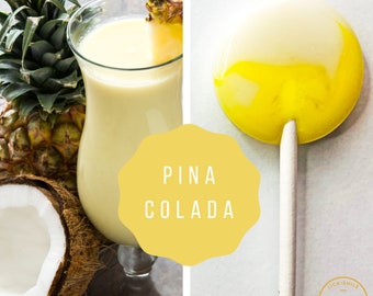 Pina Colada Lollipop // Wedding Favors // Favors for Guest // Cocktail Lollipops // Bridal Shower Favor // Leccare // 10 count