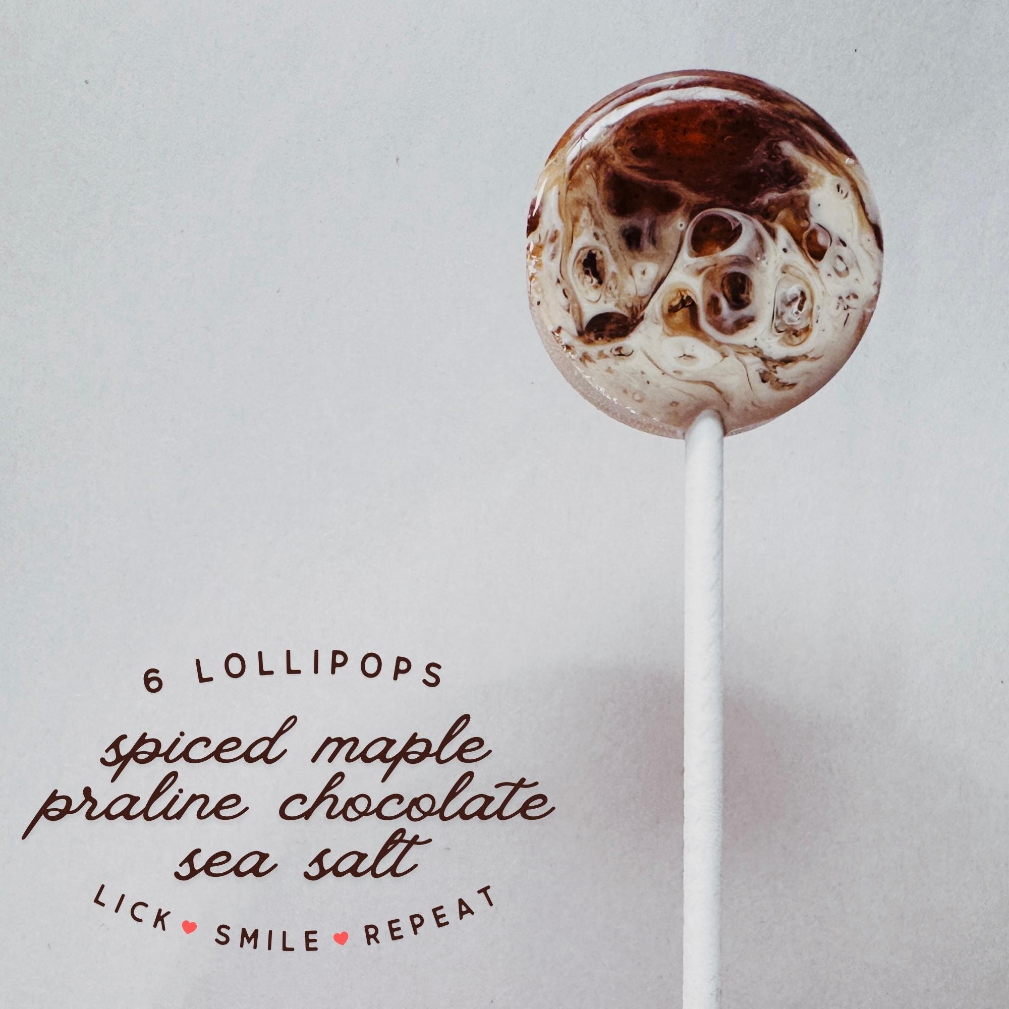 Salted Maple Praline Lollipops