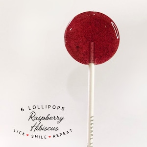 Raspberry Hibiscus Lollipops: Floral Wedding Favors, Flower Baby Shower Favors