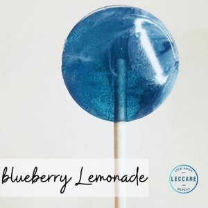 Blueberry Lemonade Lollipops // Beach Wedding Favors for Guest // Summer Wedding Favors // 10 Lollipops