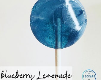 Blueberry Lemonade Lollipops // Beach Wedding Favors for Guest // Summer Wedding Favors // 10 Lollipops