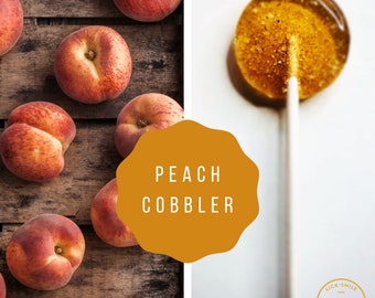 Peach Cobbler Lollipops // Favor for Guest // Summer Wedding // 10 Lollipops