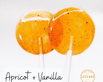 New - Apricot Vanilla Bean // Fruit Candy // Wedding Lollipops // Wedding Favors // Spring Wedding // 10 Lollipops