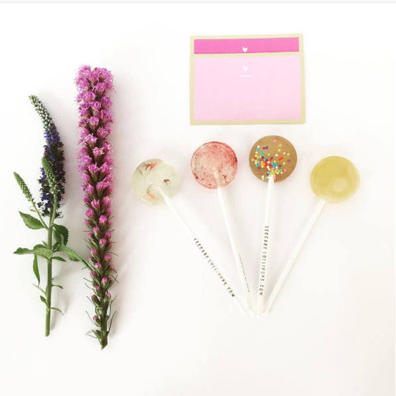 Pink and Gold Lollipops Edible Flower Lollipops Gold Flake Lollipops Spring Wedding Favors Summer Wedding Leccare 20 count