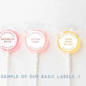 Peaches and Cream Lollipops // Spring Wedding Favors // Beach Wedding Idea // Favors for Guest // 10 count image 3