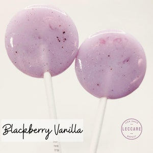 Blackberry Vanilla Bean Lollipops  // Wedding Favors // Suckers // Bridal Shower // Summer Wedding Idea // 10 Lollipops