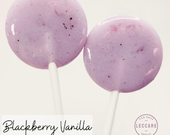 Blackberry Vanilla Bean Lollipops  // Wedding Favors // Suckers // Bridal Shower // Summer Wedding Idea // 10 Lollipops