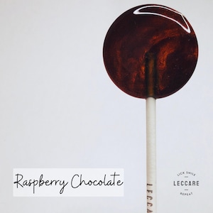 Raspberry Chocolate Lollipops // Favors for Guest // Bridal Shower Favor // Fall Weddings // Summer Wedding // 10 count image 1