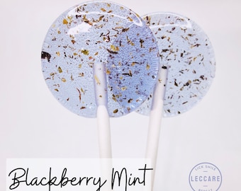 Summer Lollipop Favors // Blackberry Mint Lemonade // Cocktail Lollipops // Favors for Guest // Bridal Shower Favor // Leccare // 10 Count