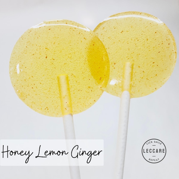 Honey  Lemon  Ginger Lollipops // Sweet and Savory Candy //  Wedding Favor // Honey Candy // Ginger Candy //  Leccare Lollipop // 10 count