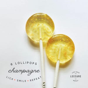 Champagne Lollipops | Gold Flake Lollipops | Favors for Guest | Wedding Thank you Gift for Guest | Champagne Labels