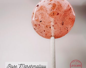 Rose Cardamom and Marshmallow Lollipops // Summer Wedding Favor // Tea Time Treat // Gifts Under 30 // 10 Lollipops