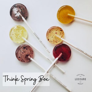 Spring Floral Lollipop Box: Wedding Favors, New Flavors (20 Lollipops)