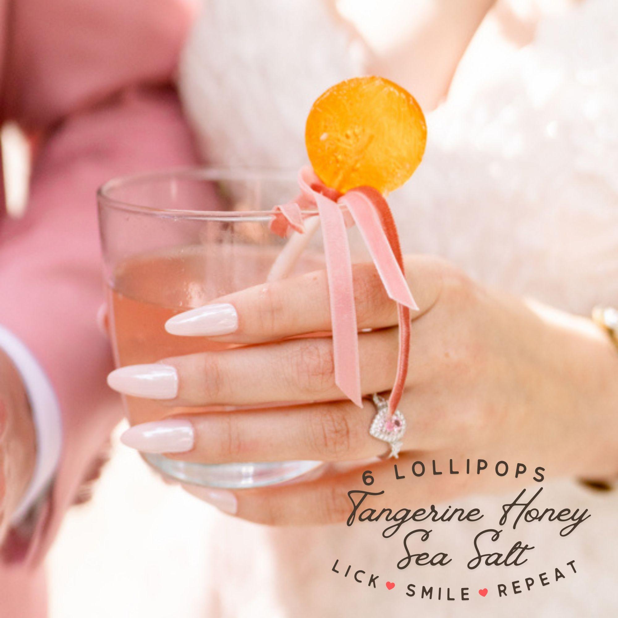 Tangerine Honey Sea Salt Lollipops