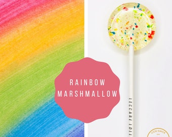 Birthday Lollipops // Marshmallow Glitter Lollipops // Rainbow Lollipops // Favors for Kids // Baby Shower Favor // Leccare // 10 ct