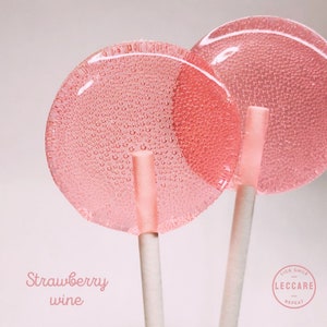 Wine Wedding Favor // Strawberry Wine Lollipop // Summer Wedding // Blush Rose Lollipops // Wine Lollipop // Leccare Lollipops // 10 count