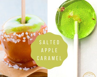 Salted Apple Caramel Lollipops // Fall Wedding Favor // Favor for Guest // 10 Lollipops