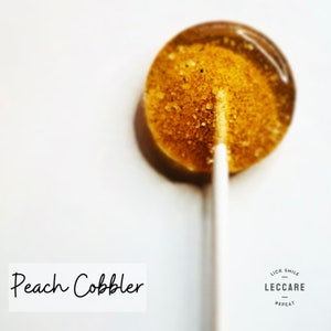 Peach Cobbler Lollipops // Favor for Guest // Summer Wedding // 10 Lollipops
