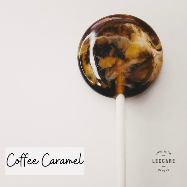 Caramel Coffee  // Coffee Caramel Lollipops // Sweet Caramel // Spring Wedding Favor // Summer Wedding  // Fall Wedding // 10 count