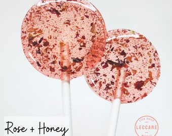 Rose Lollipops // Rose and Honey  // Favors for Guest // Spring Wedding Favor // Summer Wedding  // 10 count