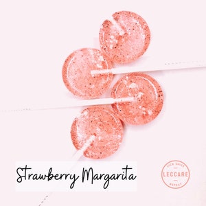 Strawberry Margarita // Sweet & Salty // Cocktail Lollipops // Beach Wedding // Spring Wedding // Wedding Favors // 10 Lollipops image 1