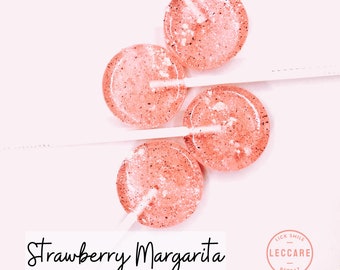 Strawberry Margarita // Sweet & Salty // Cocktail Lollipops // Beach Wedding // Spring Wedding // Wedding Favors // 10 Lollipops