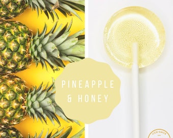 Honey Lollipops // Pineapple and Honey Lollipops // Honey Favors // Favors for Guest // Bridal Shower Favor // Fall Wedding // 10 count