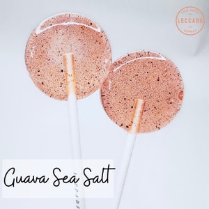 Guava Vanilla Sea Salt Lollipops // Tropical // Beach Wedding // Mini Wedding // 10 Lollipops