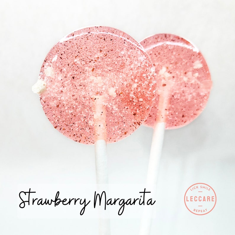 Strawberry Margarita // Sweet & Salty // Cocktail Lollipops // Beach Wedding // Spring Wedding // Wedding Favors // 10 Lollipops image 2