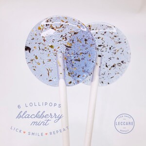 Summer Wedding Favors for Guests | Blackberry Mint Lollipops | Mojito Bar Favors | Beach Wedding | Blue Favors for Baby Shower