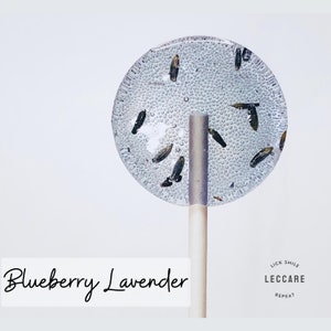 Blueberry Lavender Lollipops // Sweet & Floral // Weddings // Bridal Shower // 10 Lollipops