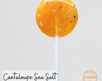 Cantaloupe Sea Salt Lollipops // Lollipop Favors // Wedding Ideas // Bridal Shower // Favors for Guest // Spring Wedding Ideas // 10 Suckers