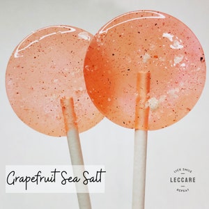 Pink Grapefruit Lollipops, Wedding Favors for Guest in Bulk, Spring Wedding Favors, Salty Dog Lollipops, Favors for Guest, 10 Lollipops