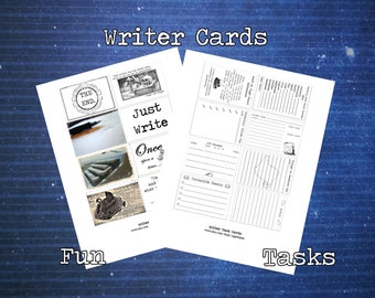 Journal cards for Writers