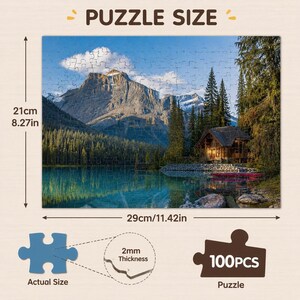 Custom Photo Puzzle Personalized Picture Jigsaw Puzzle Memory Gift For Couples Family Friends 100PCS Puzzle