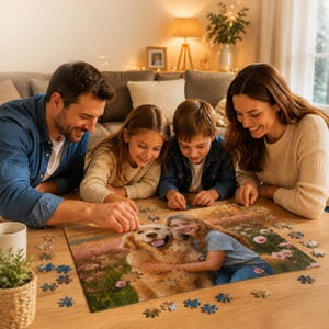 Custom Photo Puzzle Personalized Picture Jigsaw Puzzle Memory Gift For Couples Family Friends image 4