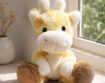 Cute Giraffe Plush Toy, Soft Animal Stuffed Figure, Cozy Room Decor