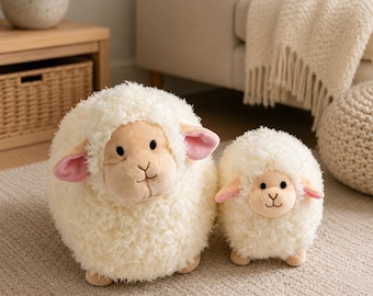 Fluffy Sheep Plush Toy Cute Lamb Stuffed Animal Nursery Decor