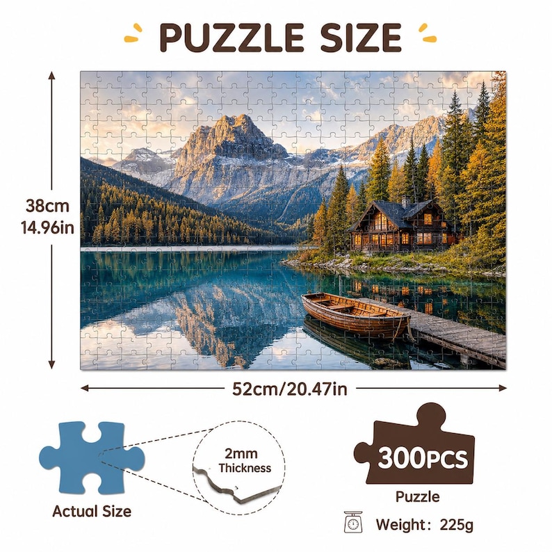 Custom Photo Puzzle Personalized Picture Jigsaw Puzzle Memory Gift For Couples Family Friends 300PCS Puzzle