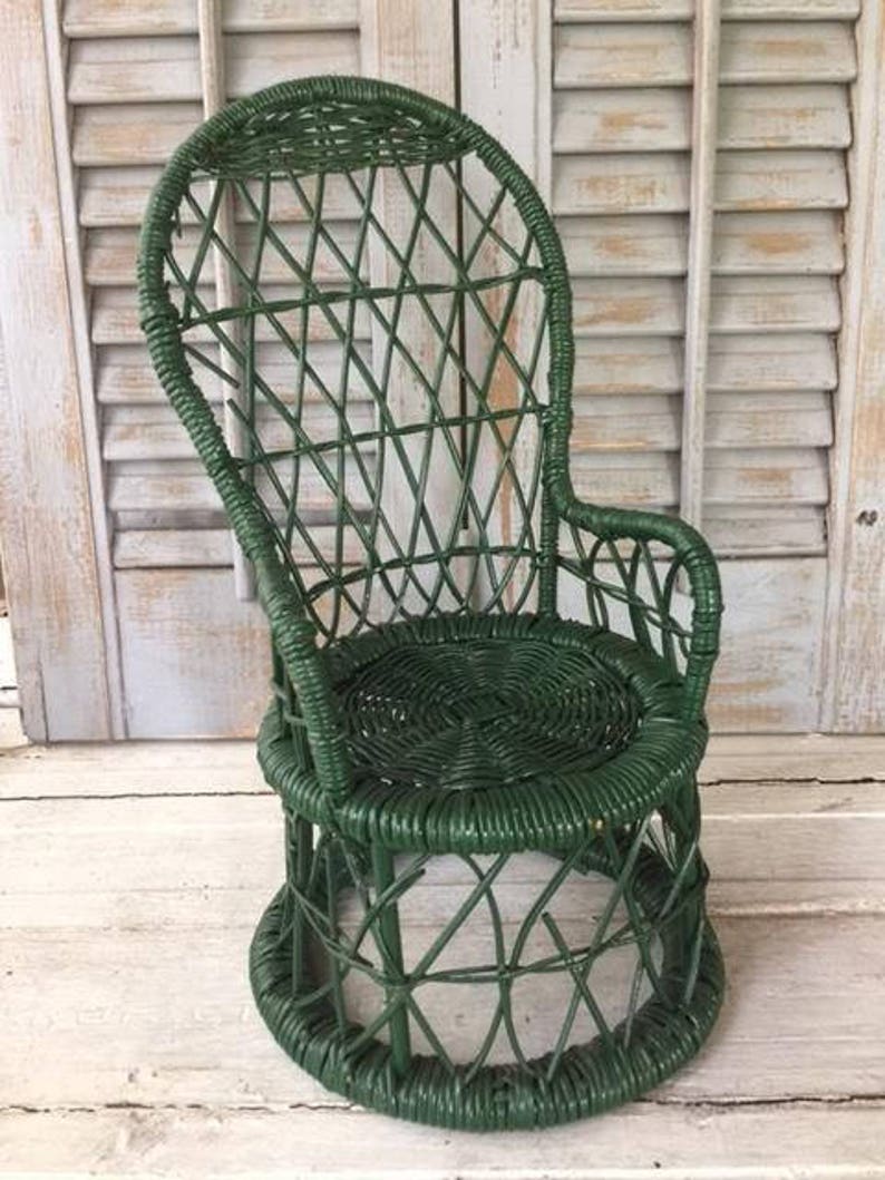 wicker doll chair