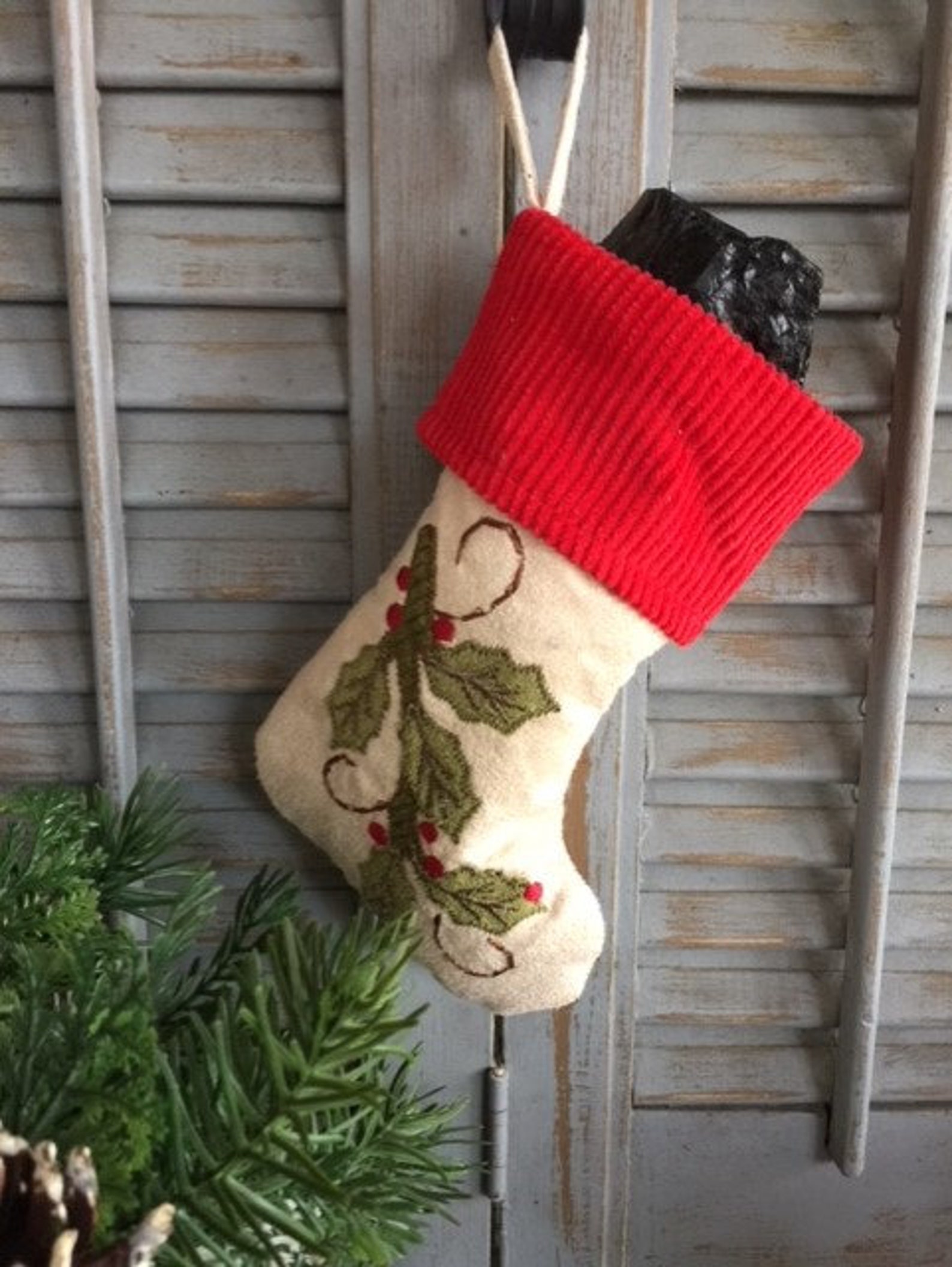 Real West Virginia Coal Filled Christmas Stocking Kitschy Gift Etsy